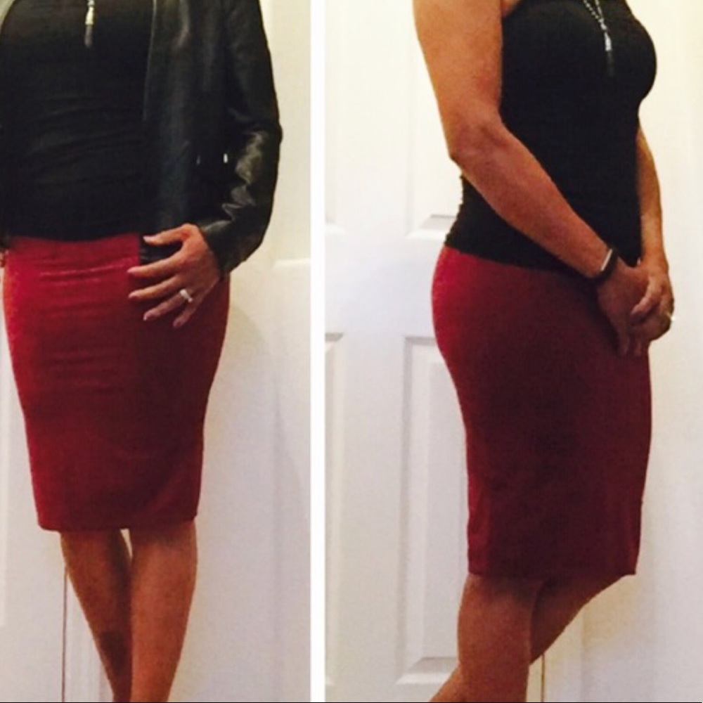 Suede Look Skirt - Picture 2 of 5